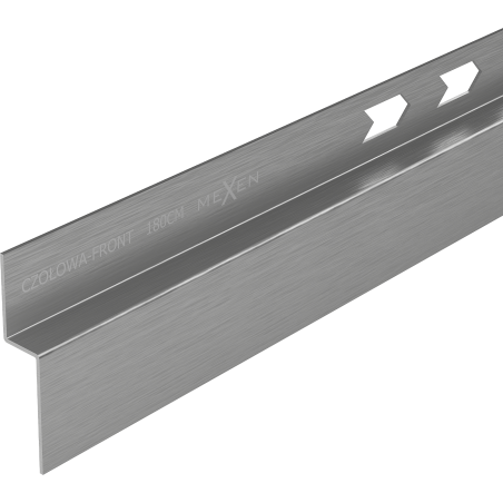 Mexen Line-B eloső zuhanyzószegély 180 cm, gun gray csiszolt - 186603180U