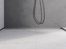 Mexen Line-B plintă frontală cadă duş 180 cm, gun gray periat - 186603180U