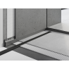 Mexen Line-B plintă frontală cadă duş 180 cm, gun gray periat - 186603180U