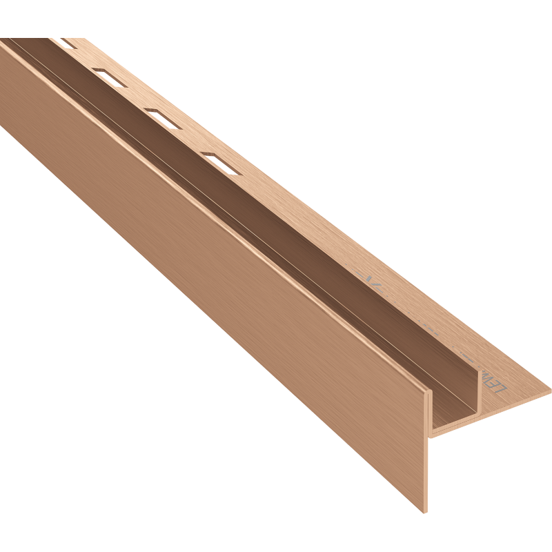 Mexen Line-B pieptănă de sticlă 180 cm stânga, cupru periat - 186504180L