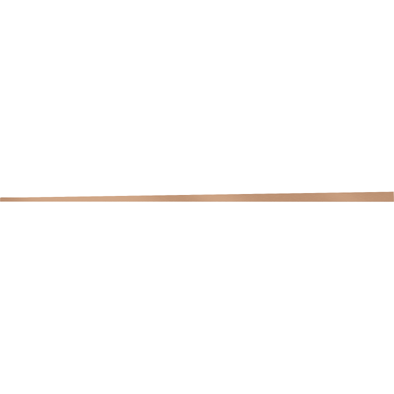 Mexen Line-B 12 cm-es bal oldalú sodronyos szegély, csiszolt réz - 186504120L
