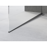 Mexen Line-B listă de sticlă de 120 cm stânga, gri armă periat - 186604120L