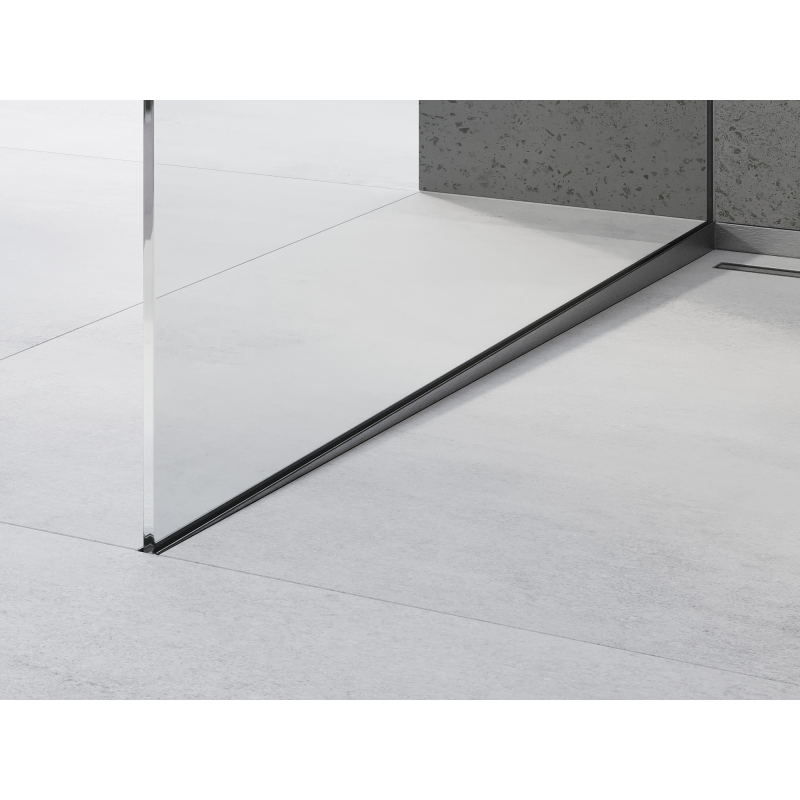 Mexen Line-B 180 cm-es, bal oldali lejtőlista üveghez, kefélt fegyverszürke - 186604180L
