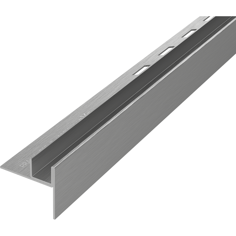 Mexen Line-B 120 cm-es ferde élű szegély üveghez, jobb, keféltett puskaszürke - 186604120R