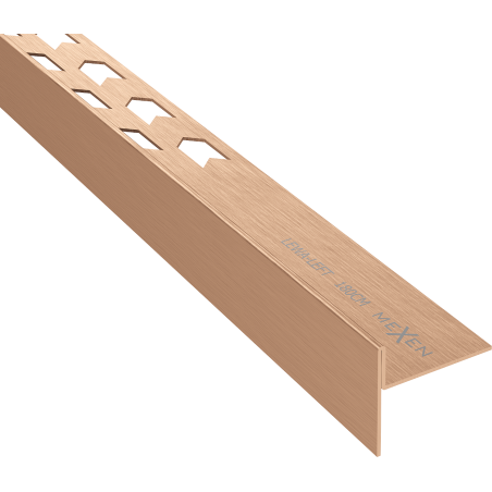 Mexen Line-B padlólépcső 180 cm bal, kefe réz - 186501180L