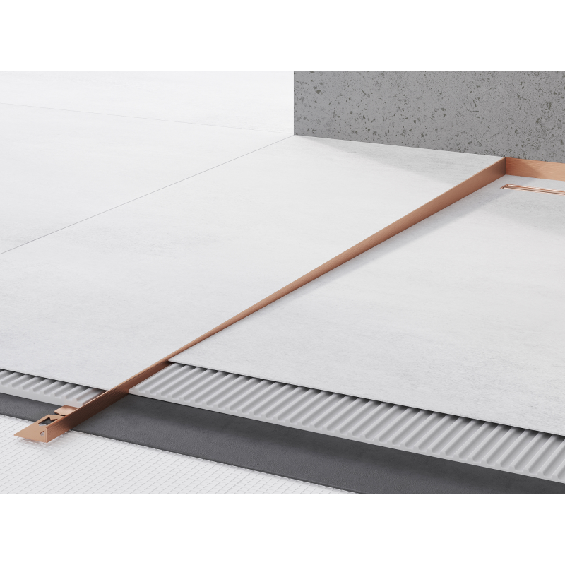 Mexen Line-B padlólépcső 180 cm bal, kefe réz - 186501180L