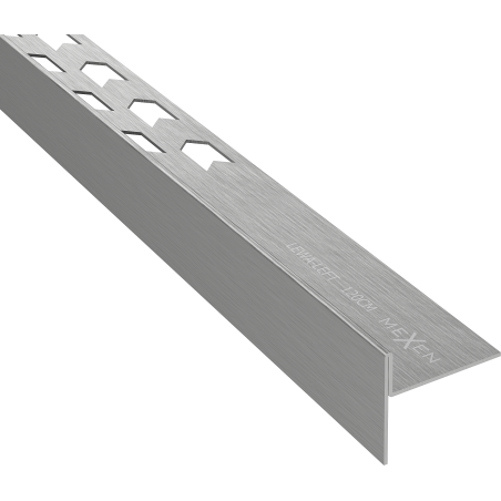 Mexen Line-B plintă înclinată de pardoseală 120 cm stânga, gri armă periat - 186601120L