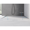 Mexen Line-B plintă înclinată de pardoseală 120 cm stânga, gri armă periat - 186601120L