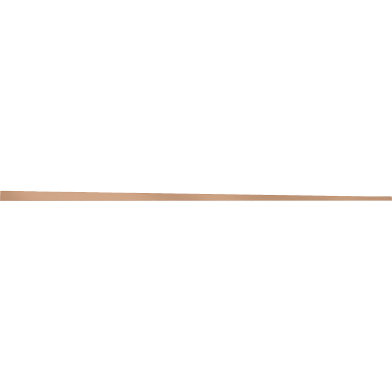 Mexen Line-B jobbra eső padlószegély 120 cm, kefe-eltávolított réz - 186501120R