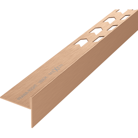 Mexen Line-B plintă de tranziție la nivel pardoseală 180 cm dreapta, cupru periat - 186501180R