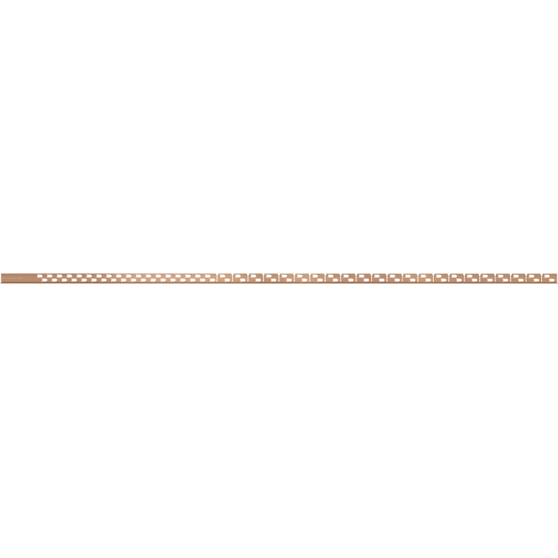 Mexen Line-B 180 cm-es jobboldali padlószintcsökkentő szegély, kefe hatású réz - 186501180R