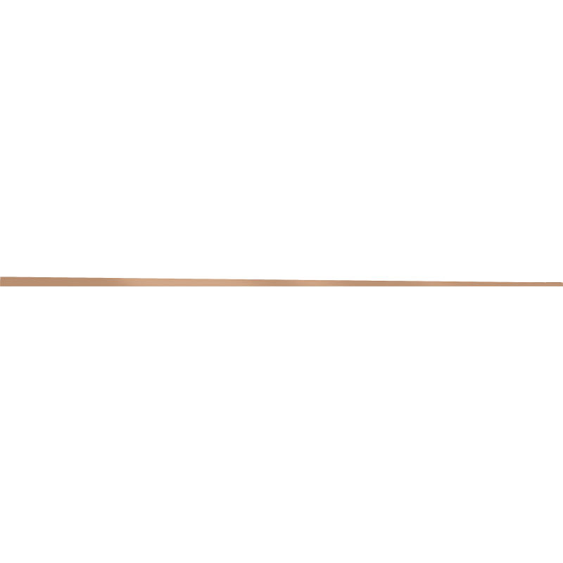 Mexen Line-B 180 cm-es jobboldali padlószintcsökkentő szegély, kefe hatású réz - 186501180R