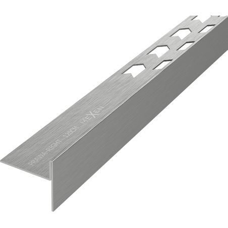 Mexen Line-B plintă descendentă podea 120 cm dreapta, gri pistol periat - 186601120R