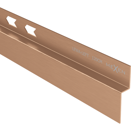 Mexen Line-B falcolosó szegélyfal 120 cm bal, kefélt réz - 186502120L