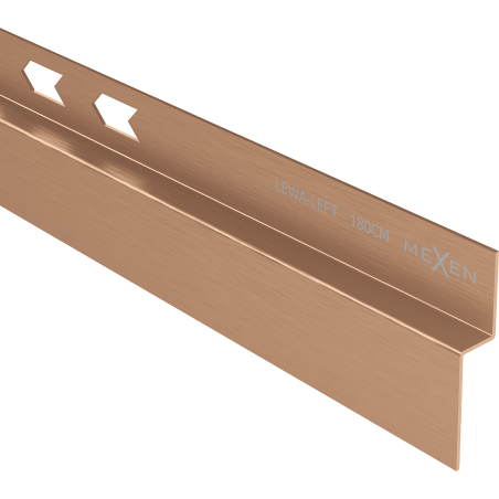 Mexen Line-B falburkolat fal melletti 180 cm bal, kefélt réz - 186502180L