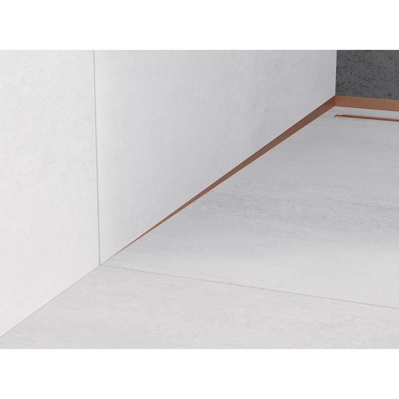 Mexen Line-B falburkolat fal melletti 180 cm bal, kefélt réz - 186502180L