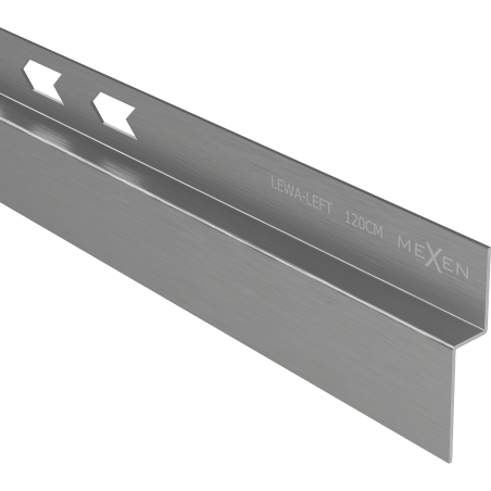 Mexen Line-B falcoló sín fali 120 cm bal, gun gray kefe - 186602120L