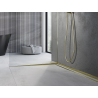 Mexen Line-B plintă înclinată pentru sticlă 120 cm stânga, aurie - 185004120L