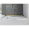 Mexen Line-B profil de scurgere pentru sticlă 120 cm stânga, auriu - 185004120L