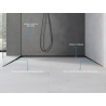 Mexen Line-B plintă de scurgere lângă perete 120 cm dreapta, neagră - 187002120R