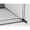 Mexen Line-B falcsíkkal lejtős fali szegélyléc 120 cm jobb, fekete - 187002120R
