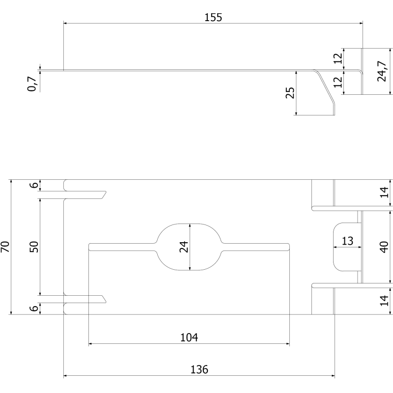 Mexen Uni clemă de fixare superioară - C9907-03