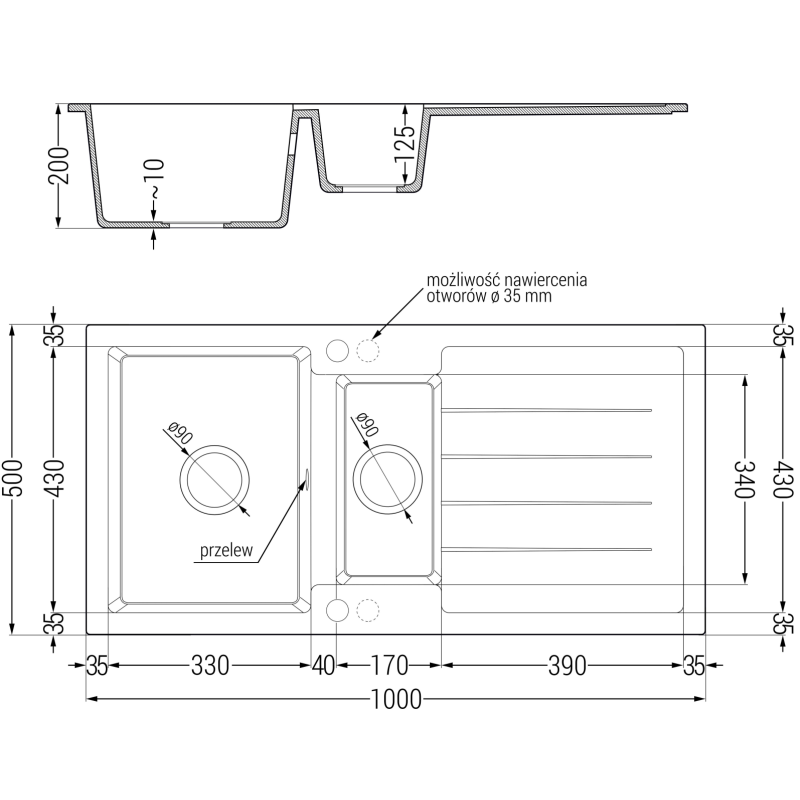 Mexen Andres chiuvetă de granit cu 1,5 compartimente cu scurgător și baterie de bucătărie Duero, bej - 6515-69-671600-50