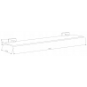 Mexen Arno raft de sticlă suspendat, Crom - 7020737-00