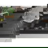 Mexen Andres chiuvetă de granit 1,5 camere cu scurgător și baterie de bucătărie Duero, negru punctat - 6515-76-671600-00