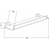 Mexen Rufo raft de sticlă suspendat, Crom - 7050937-00