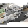 Mexen Kevin chiuvetă de granit cu un compartiment, cu picurător și baterie de bucătărie Duero, Albă - 6517-20-671600-00