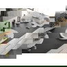 Mexen Kevin chiuvetă de bucătărie granit 1-cameră cu scurgător și baterie de bucătărie Duero, alb - 6517-20-671600-70