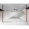 Mexen Kioto szabadon álló zuhanyfal 120 x 200 cm, fehér ombre 8 mm, rózsaarany - 800-120-002-60-86