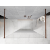 Mexen Kioto panou de duș independent 150 x 200 cm, ombre alb 8 mm, aur roz - 800-150-002-60-86