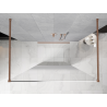 Mexen Kioto szabadon álló zuhanyfal 120 x 200 cm, fehér ombre 8 mm, csiszolt réz - 800-120-002-65-86