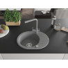 Mexen Kevin chiuveta de bucătărie din granit cu 1 compartiment, cu scurgător și baterie Duero, gri - 6517-71-671600-71