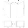 Mexen Lunar zuhanyfal Walk-in jobb 160 x 200 cm, átlátszó 8 mm, arany kefélt - 830-160-000-55-00-P