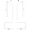 Mexen Lunar L zuhanyfal Walk-in jobb 110 x 200 cm, átlátszó 8 mm, gun metal - 830L-110-000-95-00-P