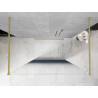 Mexen Kioto szabadon álló zuhanyfal 120 x 200 cm, ombre kék 8 mm, arany szálcsiszolt - 800-120-002-55-46