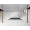 Mexen Kioto perete de duș independent 100 x 200 cm, ombre albastru 8 mm, cupru periat - 800-100-002-65-46