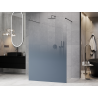 Mexen Kioto panou de duș independent 120 x 200 cm, ombre albastru 8 mm, gri armat periat - 800-120-002-66-46