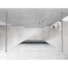 Mexen Kioto 110 x 200 cm-es szabadon álló zuhanyfal, kék ombre 8 mm, kefélt nikkel - 800-110-002-97-46