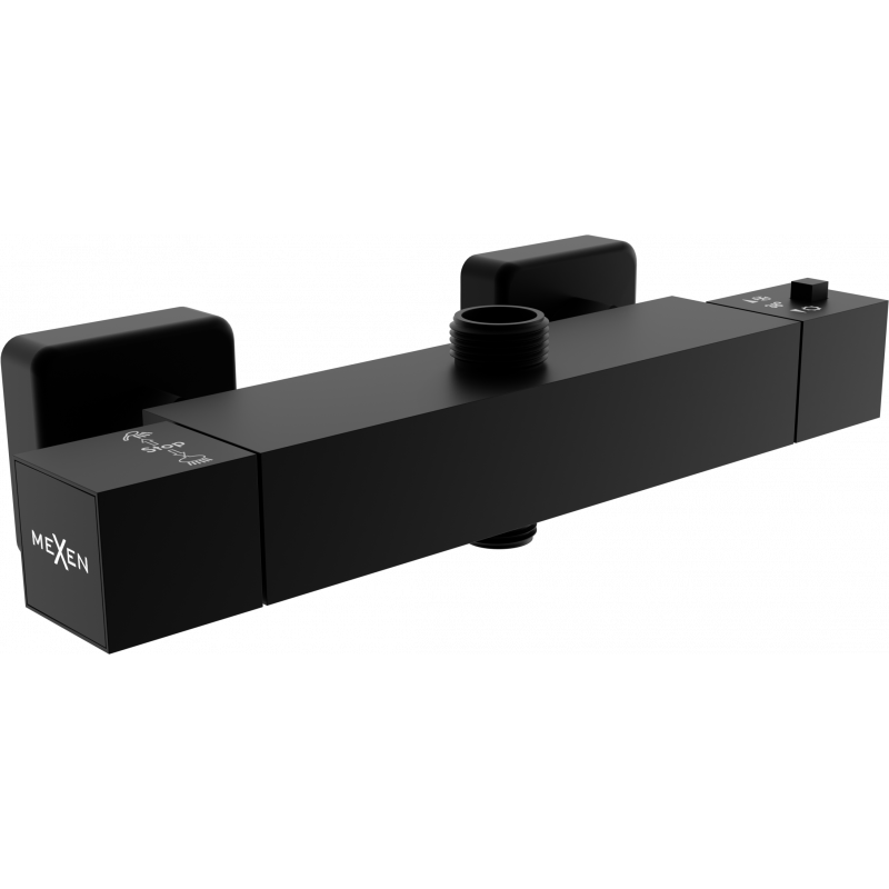 Mexen Cube baterie de duș termostatică, neagră - 77250-70