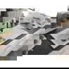 Mexen Leo chiuvetă de granit cu un compartiment, cu picurător și baterie de bucătărie Duero, Albă - 6501-20-671600-70