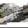 Mexen Leo chiuvetă de granit cu un compartiment, cu picurător și baterie de bucătărie Duero, Neagră - 6501-77-671600-50