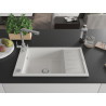 Mexen Elias chiuvetă de granit cu 1 compartiment cu scurgător și baterie de bucătărie Duero, albă - 6511-20-671600-00