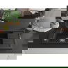Mexen Elias chiuvetă de bucătărie din granit, 1 cuvă, cu picurător și baterie Duero, negru/auriu metalizat - 6511-75-671600-70