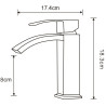 Mexen Libra baterie chiuvetă, neagră - 745100-70