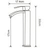 Mexen Libra baterie înaltă pentru chiuvetă, crom - 745110-00