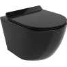 Mexen Lena vas wc Rimless cu capac cu închidere lentă slim, duroplast, negru lucios - 30224070